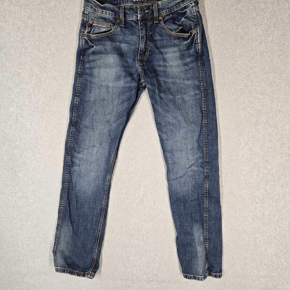Wrangler Men Jeans 29X32 Blue Denim Retro Slim Straight 29" Inseam Stretch